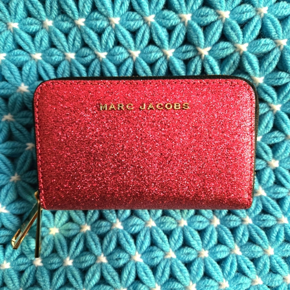 Marc Jacobs Hot Pink Glitter Wallet NWOT